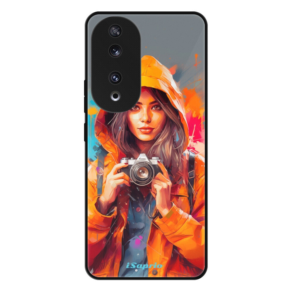 Lesklé puzdro Exclusive iSaprio - Girl with Camera - Honor 90 5G