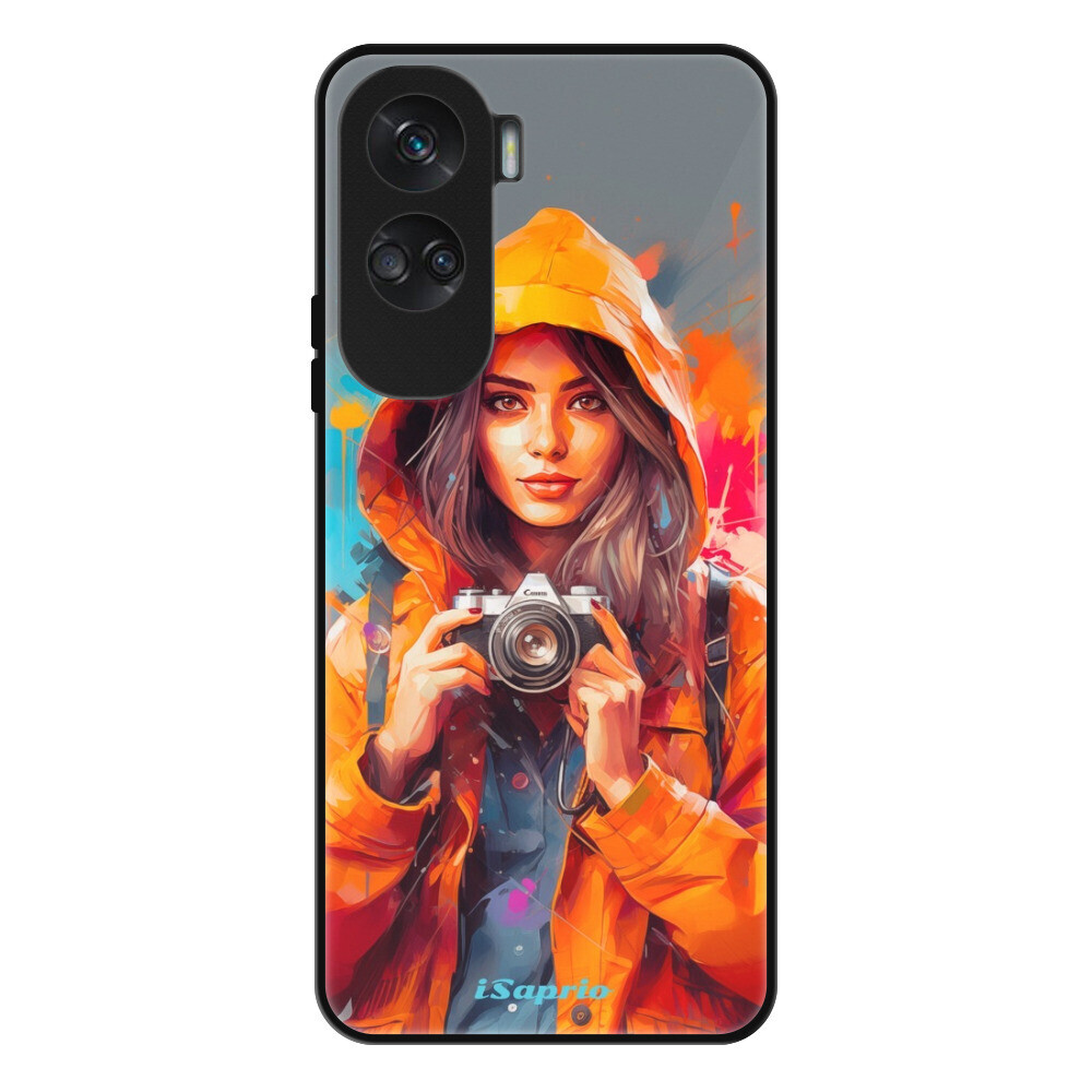 Lesklé puzdro Exclusive iSaprio - Girl with Camera - Honor 90 Lite 5G
