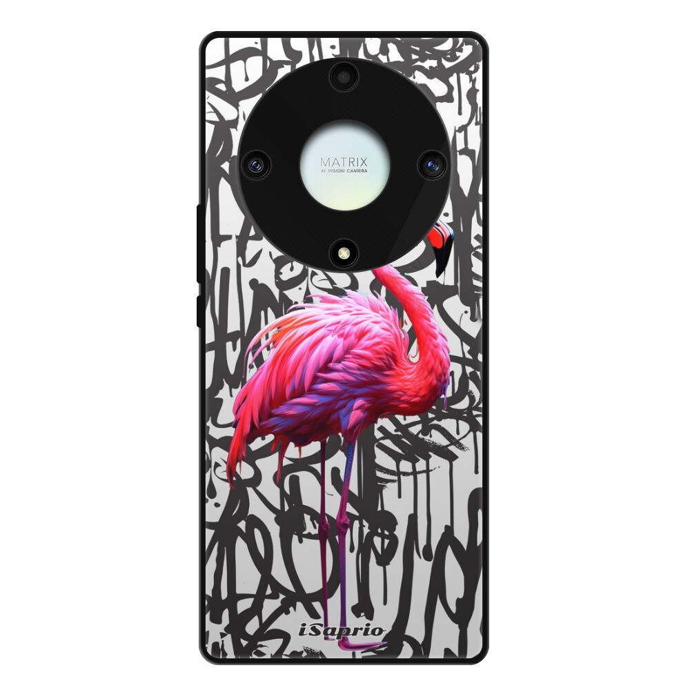 Lesklé puzdro Exclusive iSaprio - Flamingo Graffiti - Honor Magic5 Lite 5G