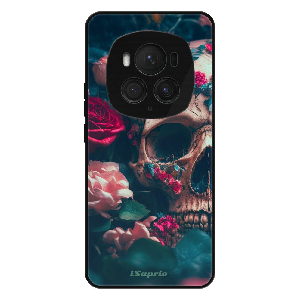 Lesklé puzdro Exclusive iSaprio - Skull in Roses - Honor Magic6 Pro