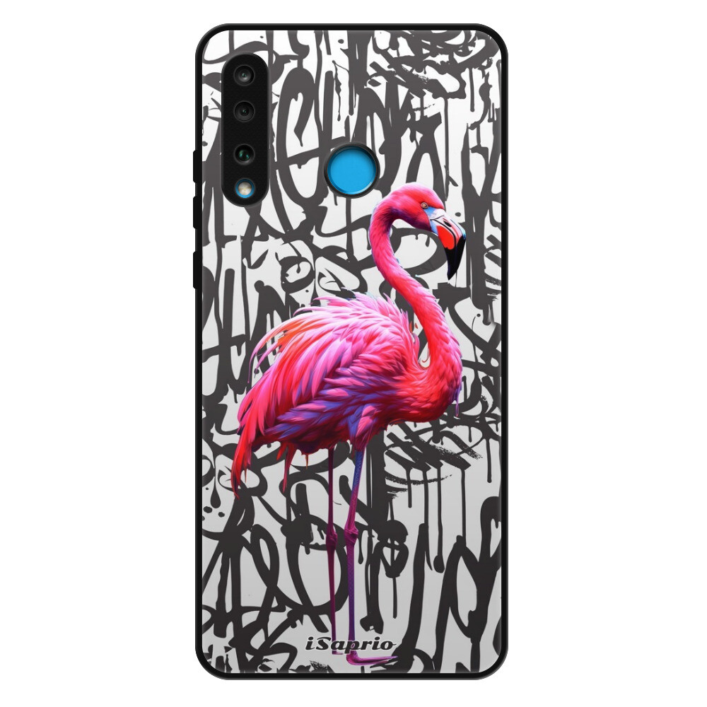 Lesklé puzdro Exclusive iSaprio - Flamingo Graffiti - Huawei P30 Lite