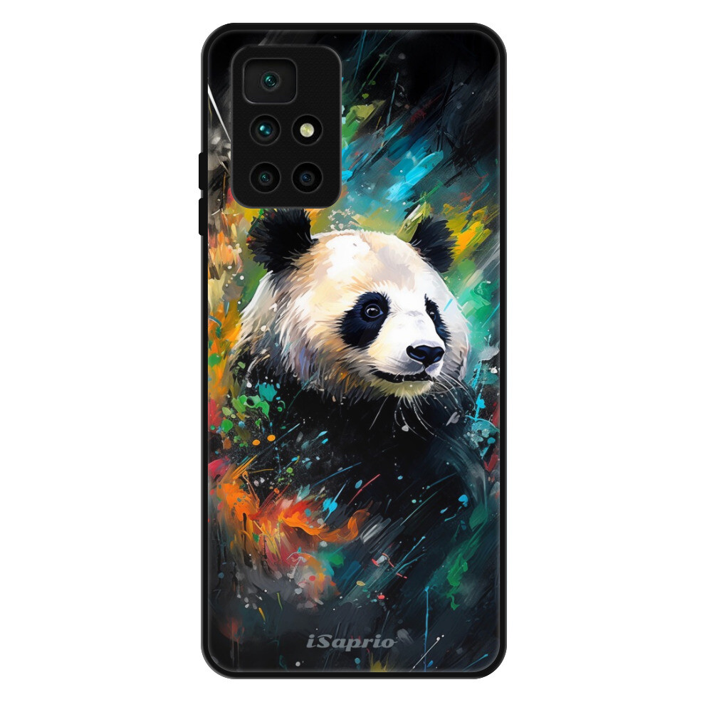 Lesklé puzdro Exclusive iSaprio - Abstract Panda - Xiaomi Redmi 10
