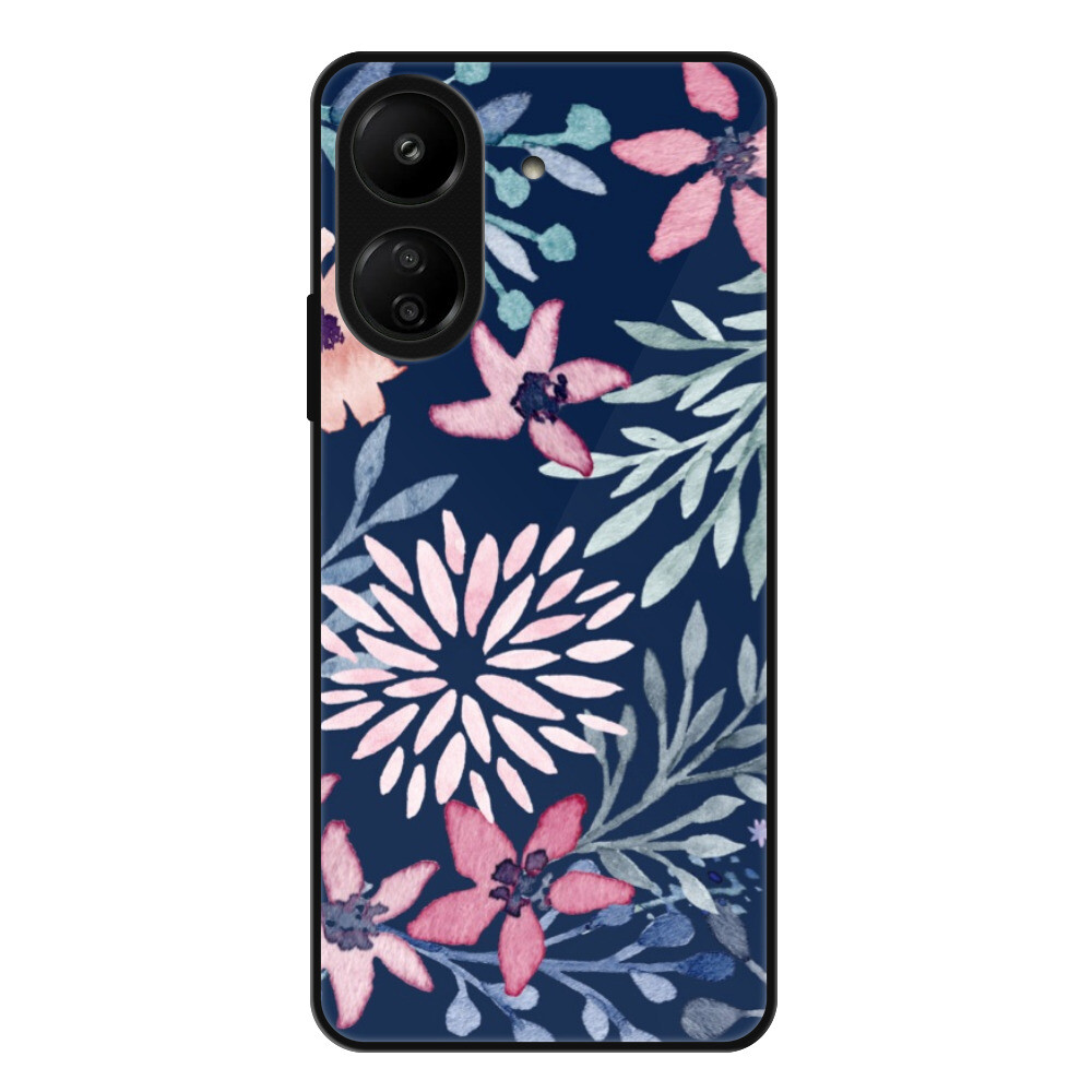 Lesklé puzdro Exclusive iSaprio - Leaves on Blue - Xiaomi Redmi 13C