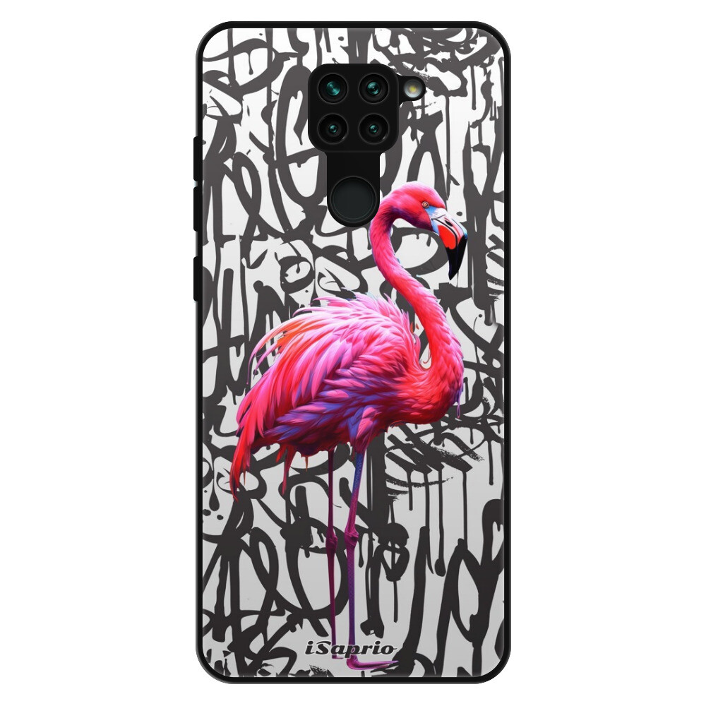 Lesklé puzdro Exclusive iSaprio - Flamingo Graffiti - Xiaomi Redmi Note 9