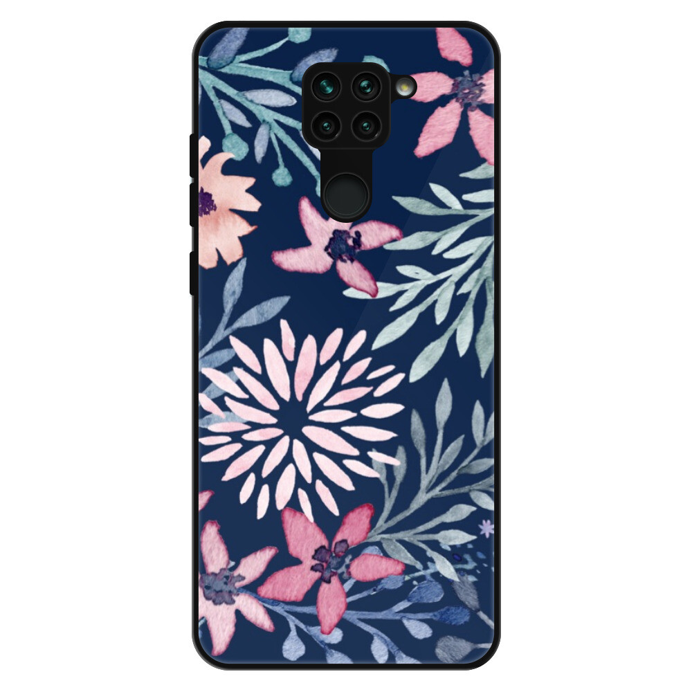 Lesklé puzdro Exclusive iSaprio - Leaves on Blue - Xiaomi Redmi Note 9