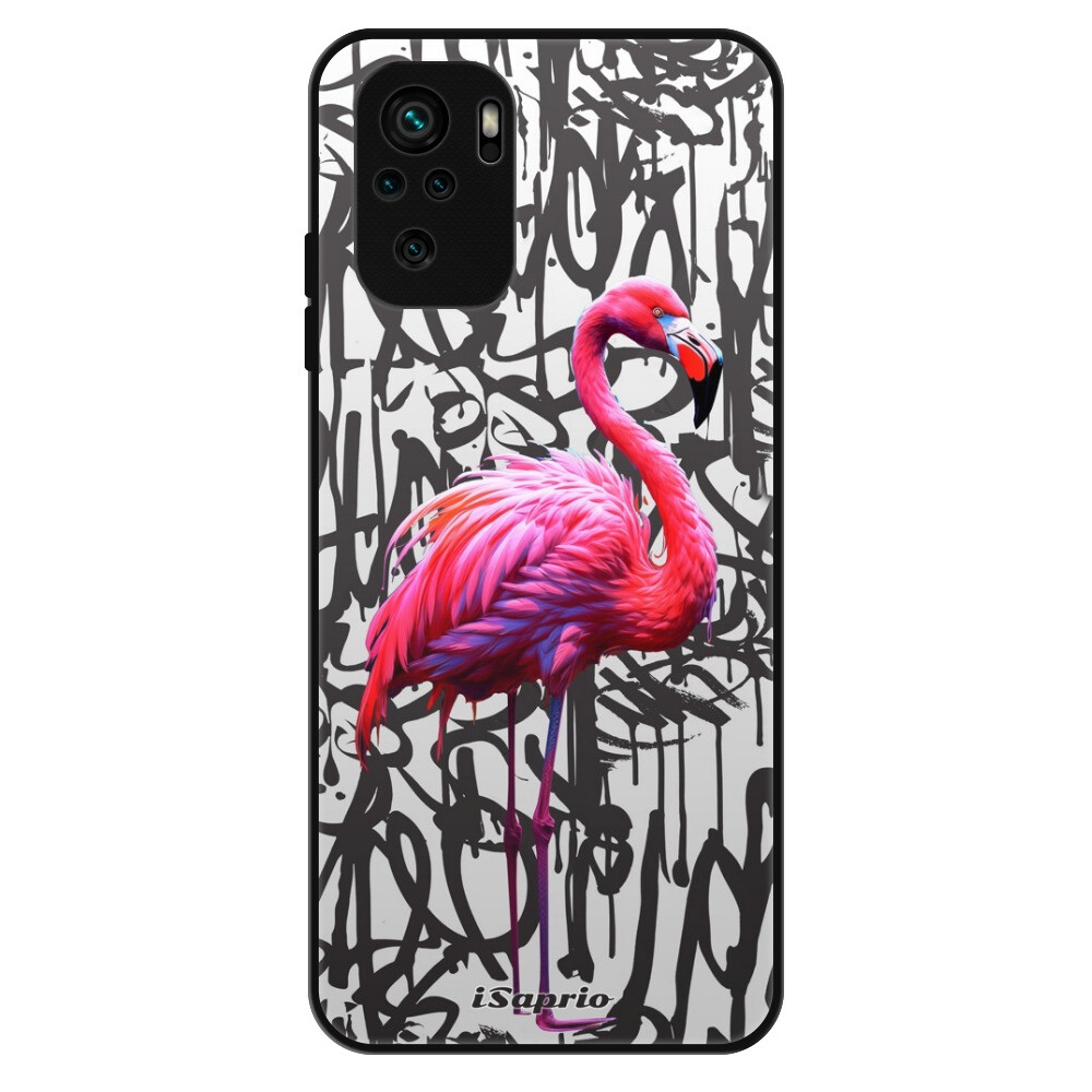 Lesklé puzdro Exclusive iSaprio - Flamingo Graffiti - Xiaomi Redmi Note 10 / Note 10S