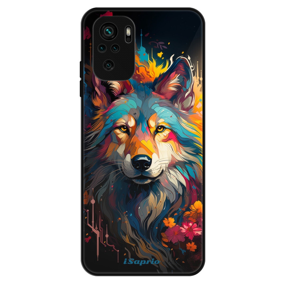 Lesklé puzdro Exclusive iSaprio - Mysterious Wolf - Xiaomi Redmi Note 10 / Note 10S
