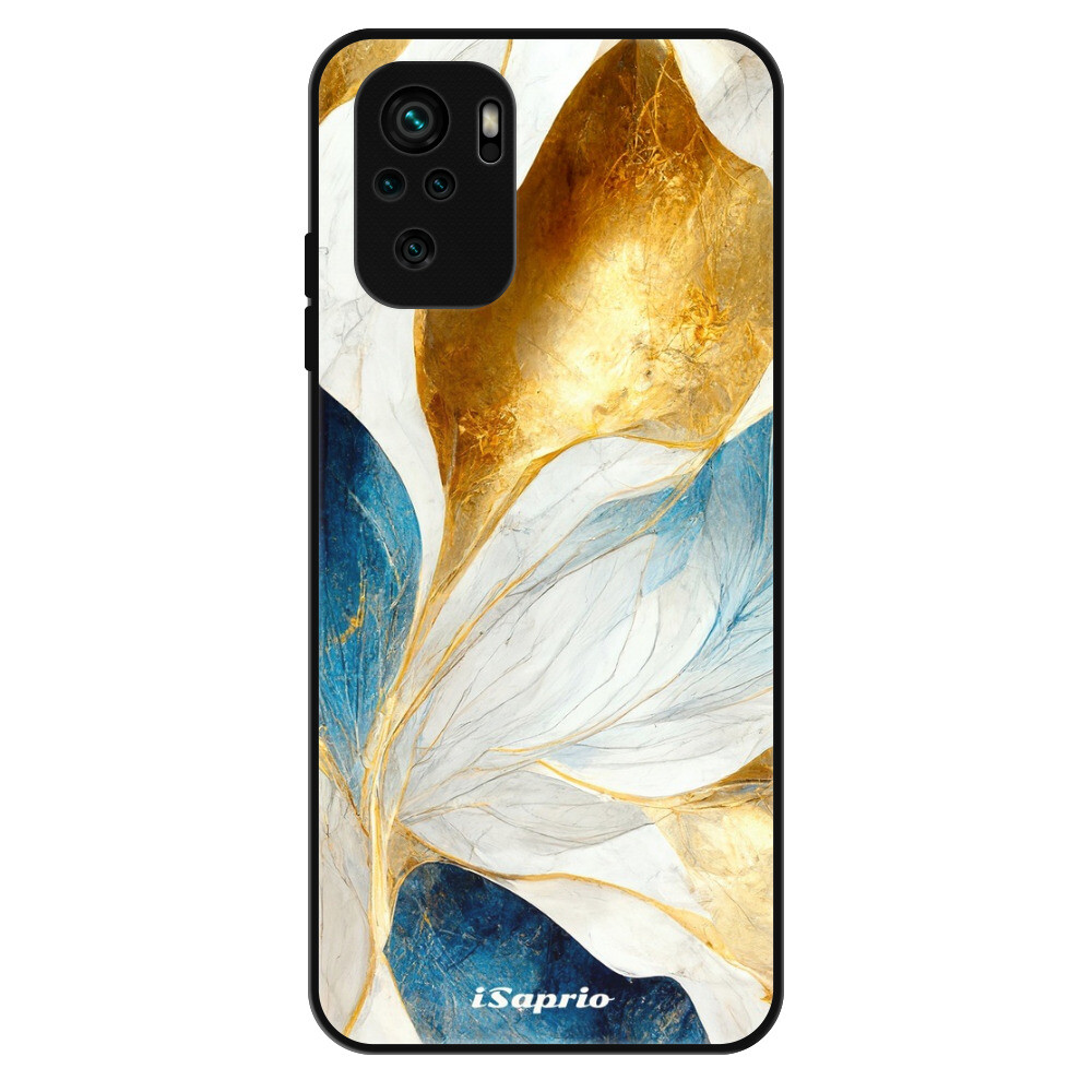 Lesklé puzdro Exclusive iSaprio - Blue Leaves - Xiaomi Redmi Note 10 / Note 10S