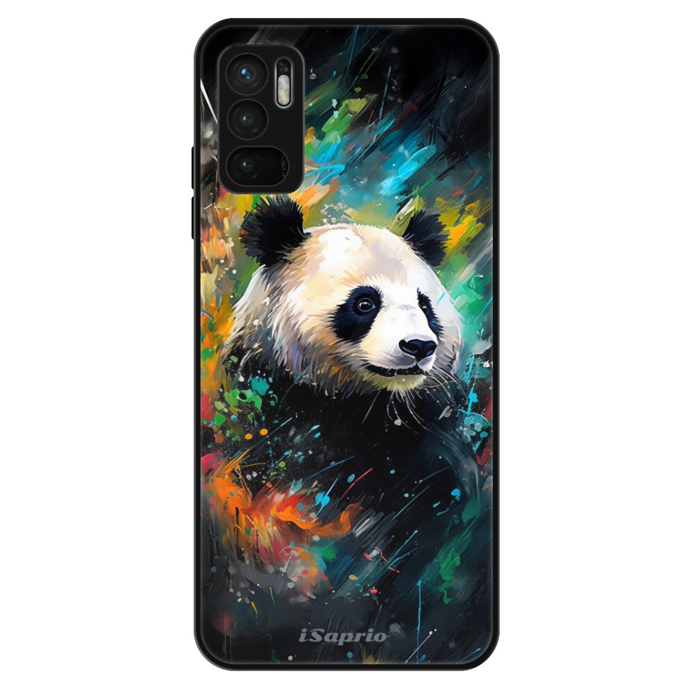 Lesklé puzdro Exclusive iSaprio - Abstract Panda - Xiaomi Redmi Note 10 5G