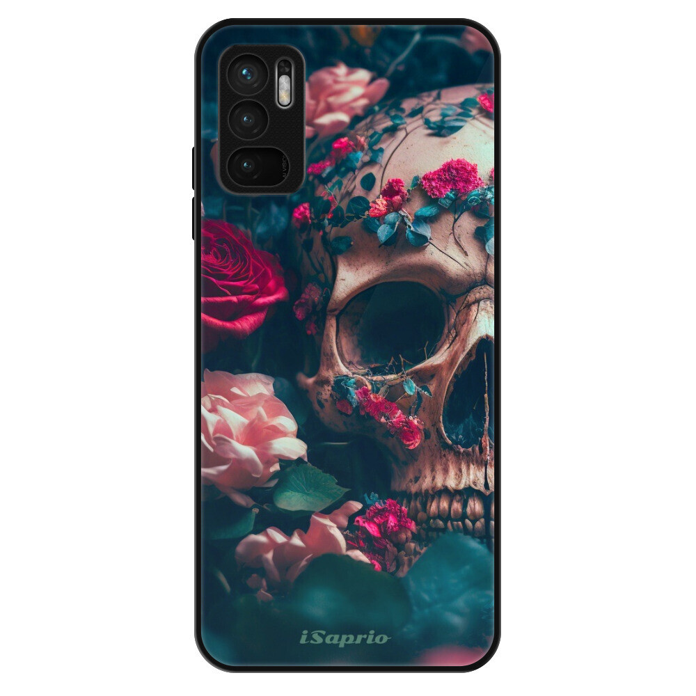 Lesklé puzdro Exclusive iSaprio - Skull in Roses - Xiaomi Redmi Note 10 5G