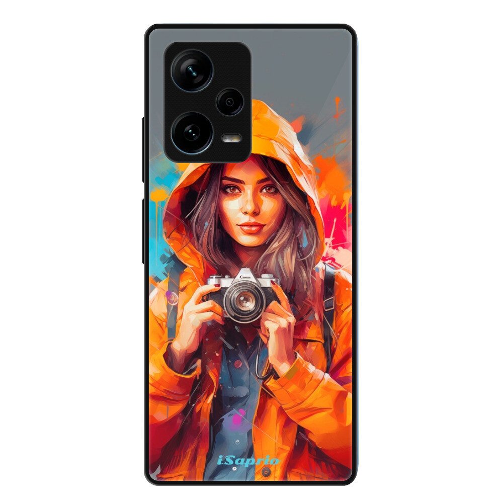 Lesklé puzdro Exclusive iSaprio - Girl with Camera - Xiaomi Redmi Note 12 Pro+ 5G