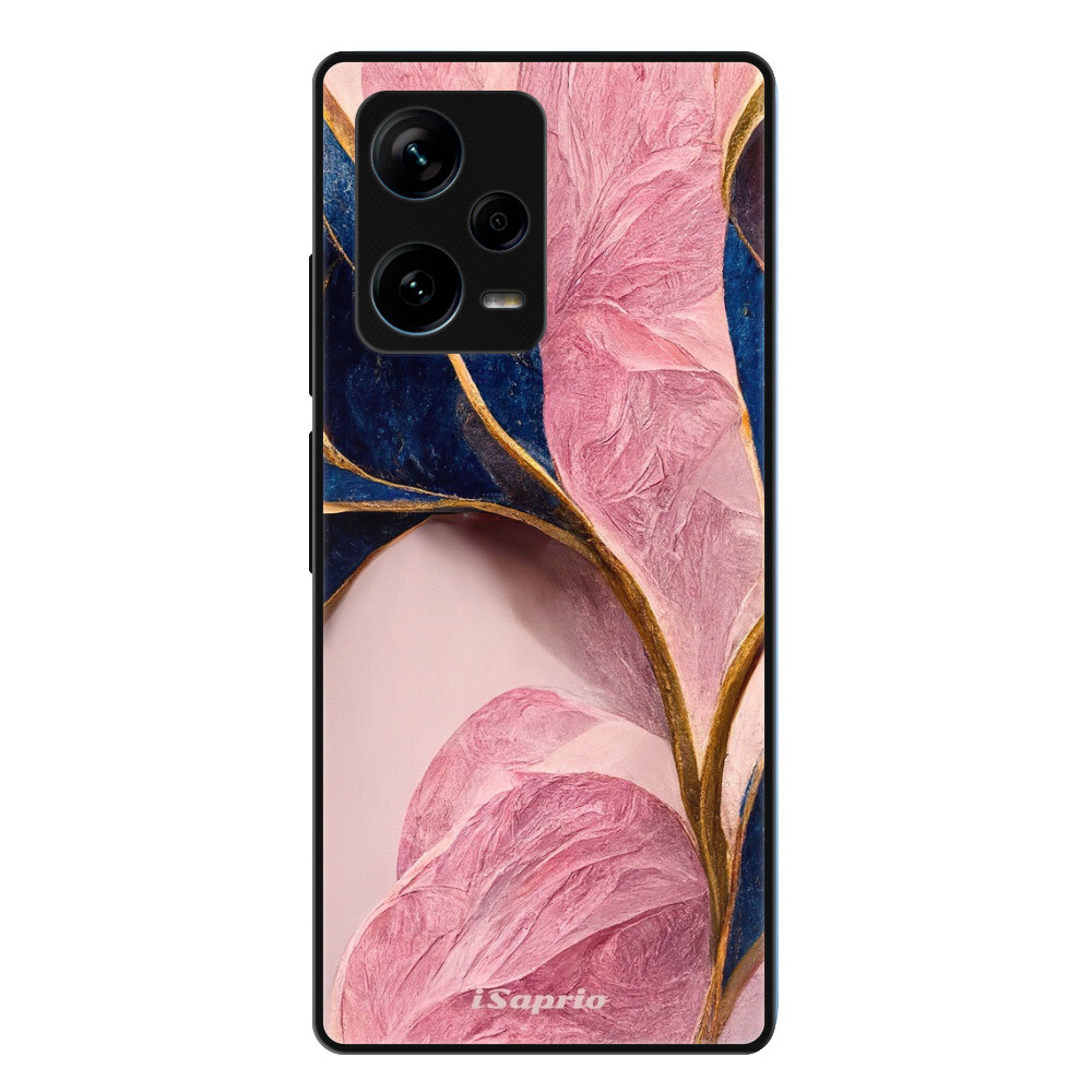 Lesklé puzdro Exclusive iSaprio - Pink Blue Leaves - Xiaomi Redmi Note 12 Pro+ 5G