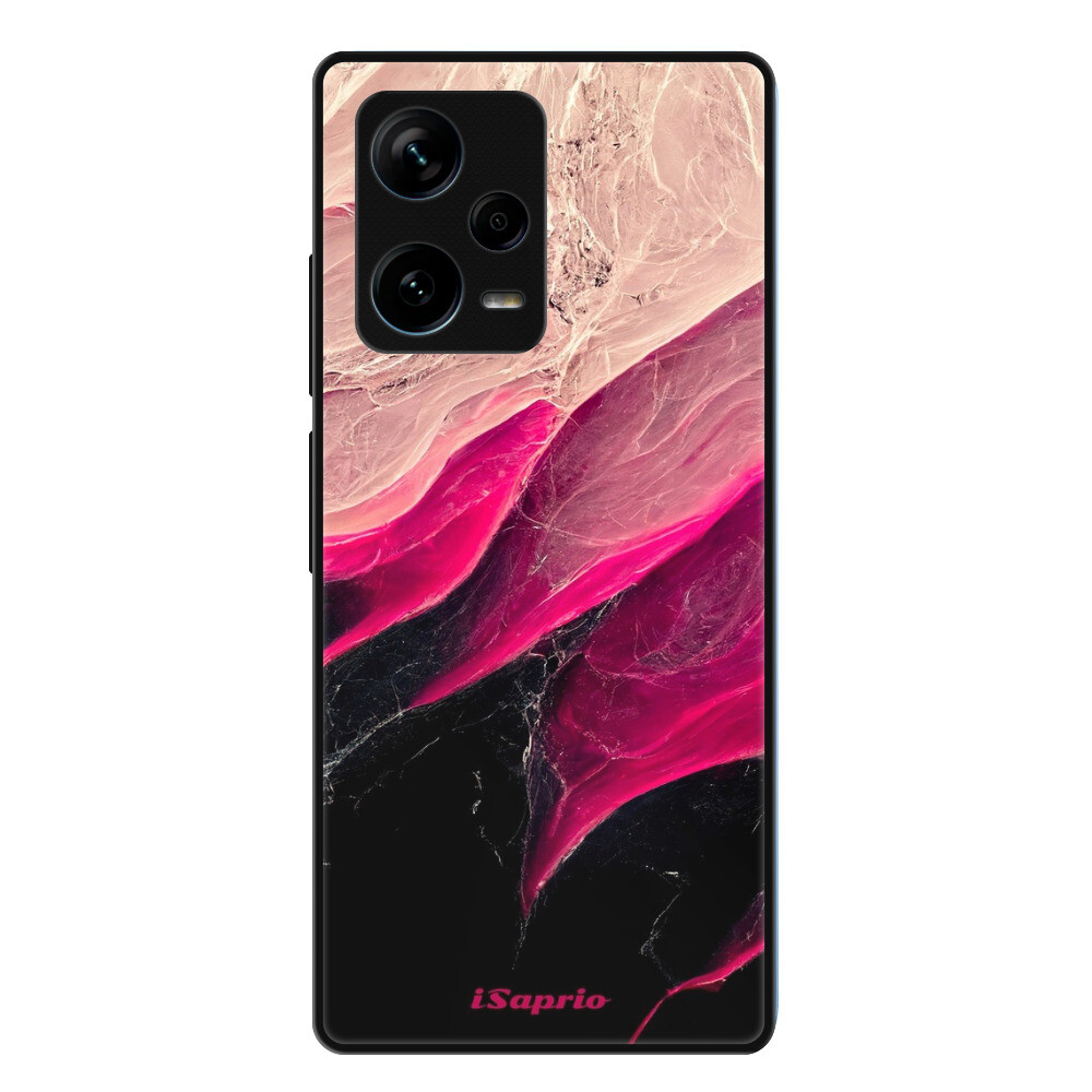 Lesklé puzdro Exclusive iSaprio - Black and Pink - Xiaomi Redmi Note 12 Pro+ 5G