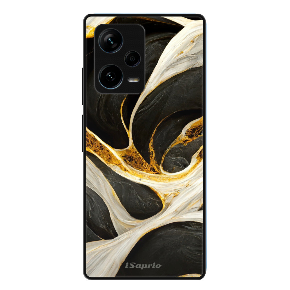 Lesklé puzdro Exclusive iSaprio - Black and Gold - Xiaomi Redmi Note 12 Pro+ 5G