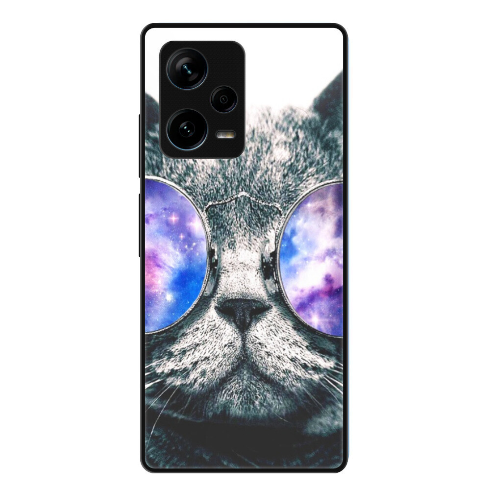 Lesklé puzdro Exclusive iSaprio - Galaxy Cat - Xiaomi Redmi Note 12 Pro+ 5G