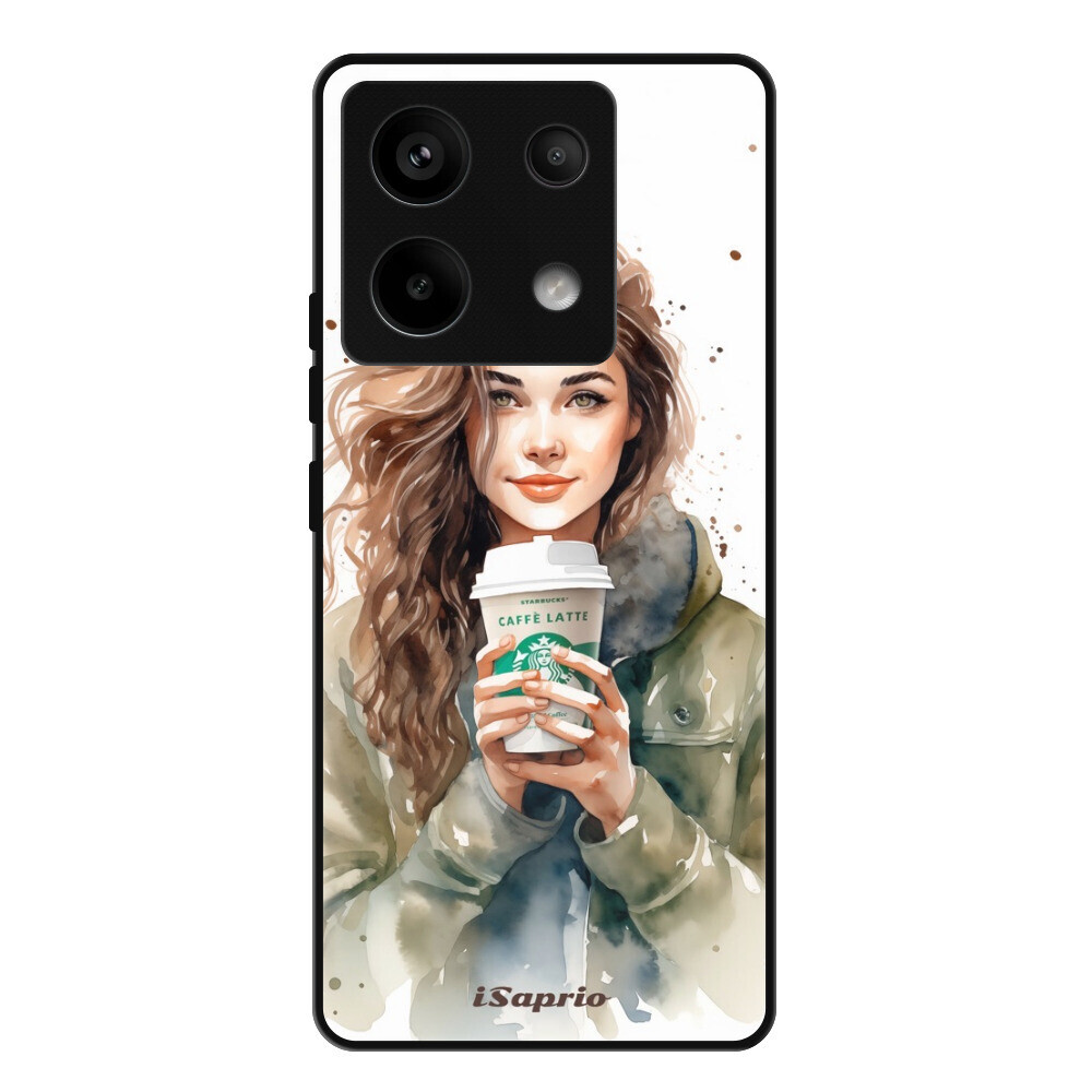 Lesklé puzdro Exclusive iSaprio - Girl With Latte - Xiaomi Redmi Note 13 Pro 5G / Poco X6 5G