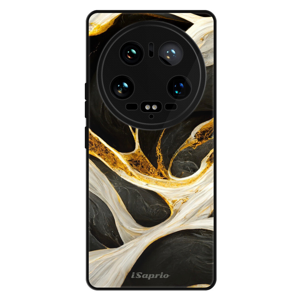 Lesklé puzdro Exclusive iSaprio - Black and Gold - Xiaomi 14 Ultra