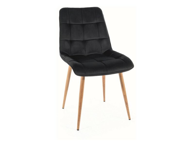 Čalouněná jídelní židle Chic D Velvet černá