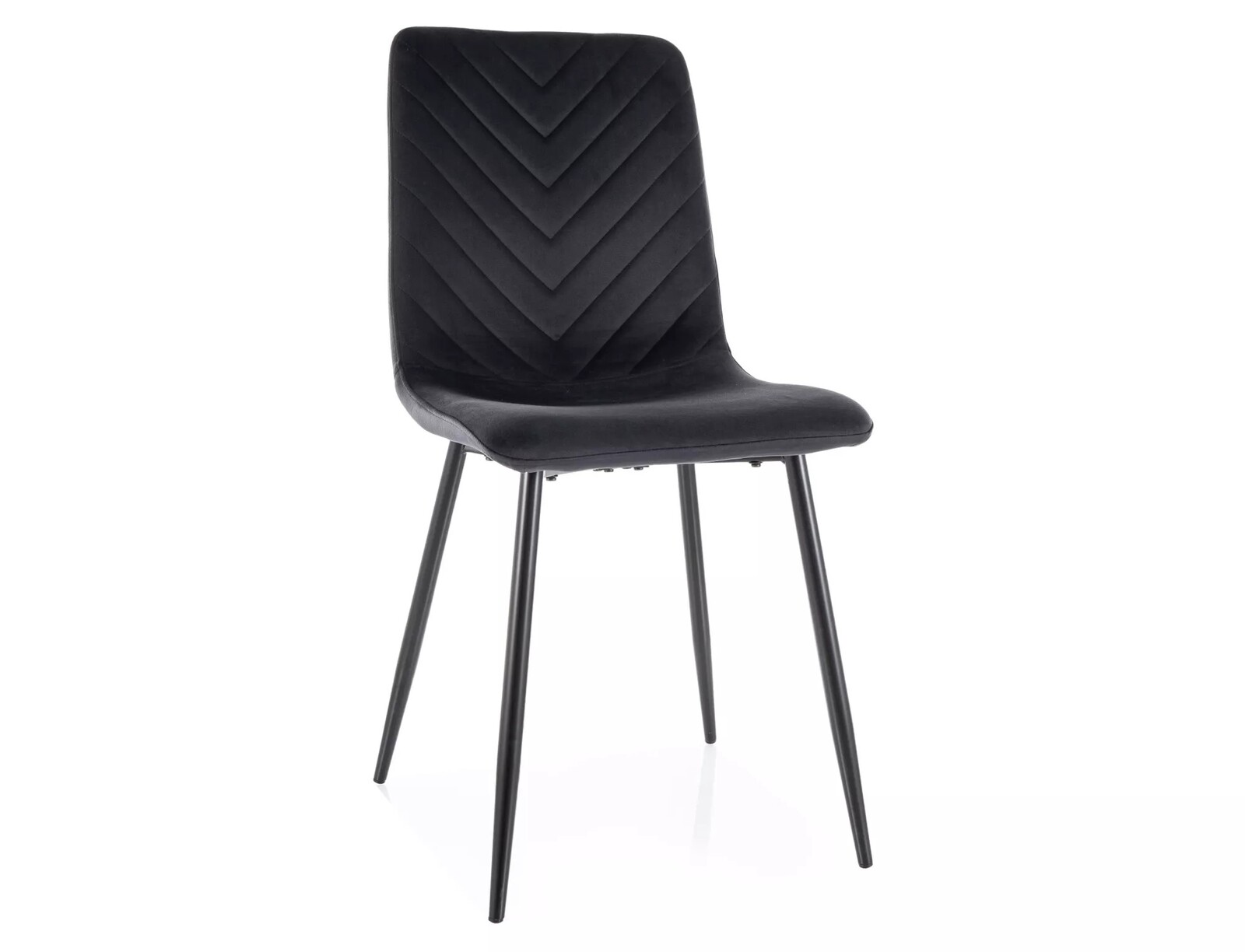 Čalouněná jídelní židle Daren Velvet černá