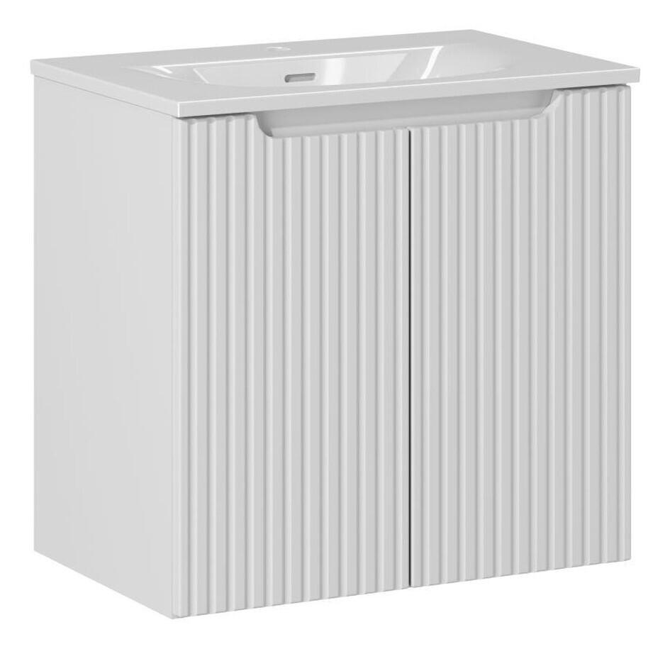 Koupelnová skříňka Nova White I Sky se zápustným umyvadlem 60 cm bílá