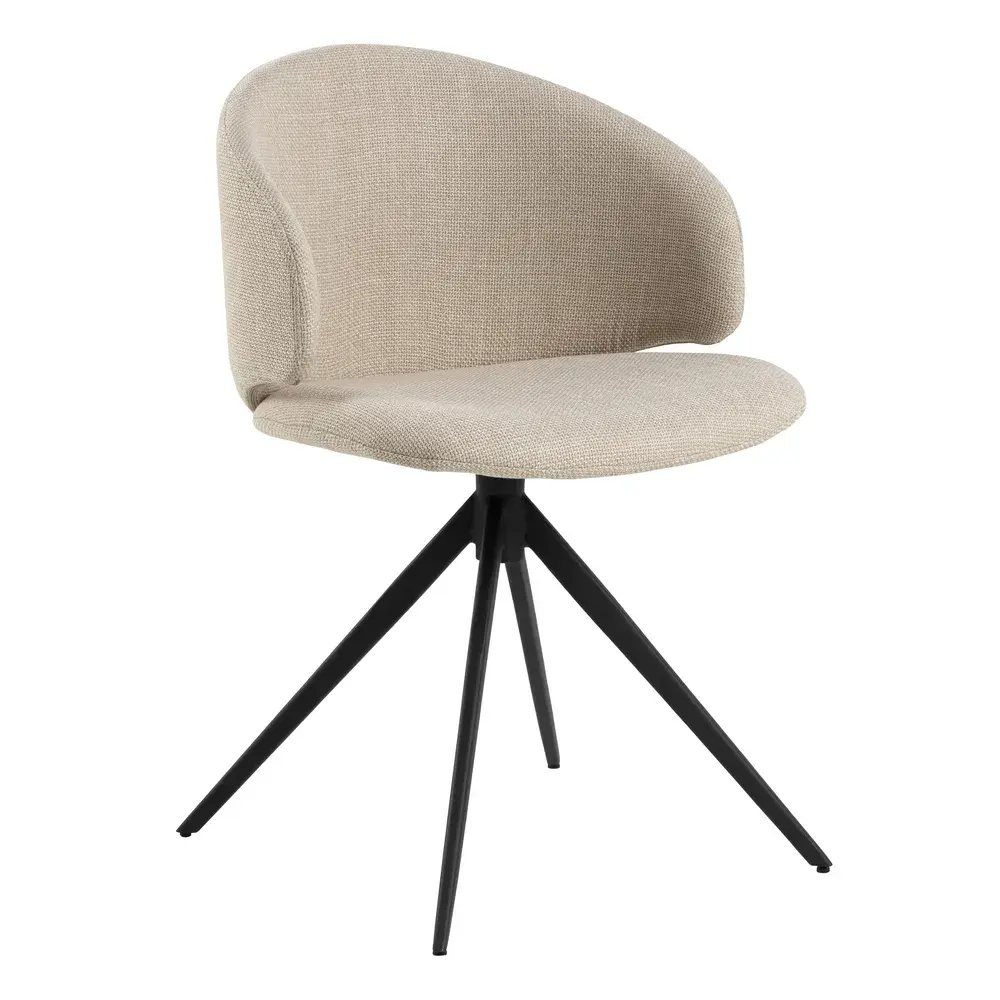 Otočná jídelní židle Ella béžová/černá