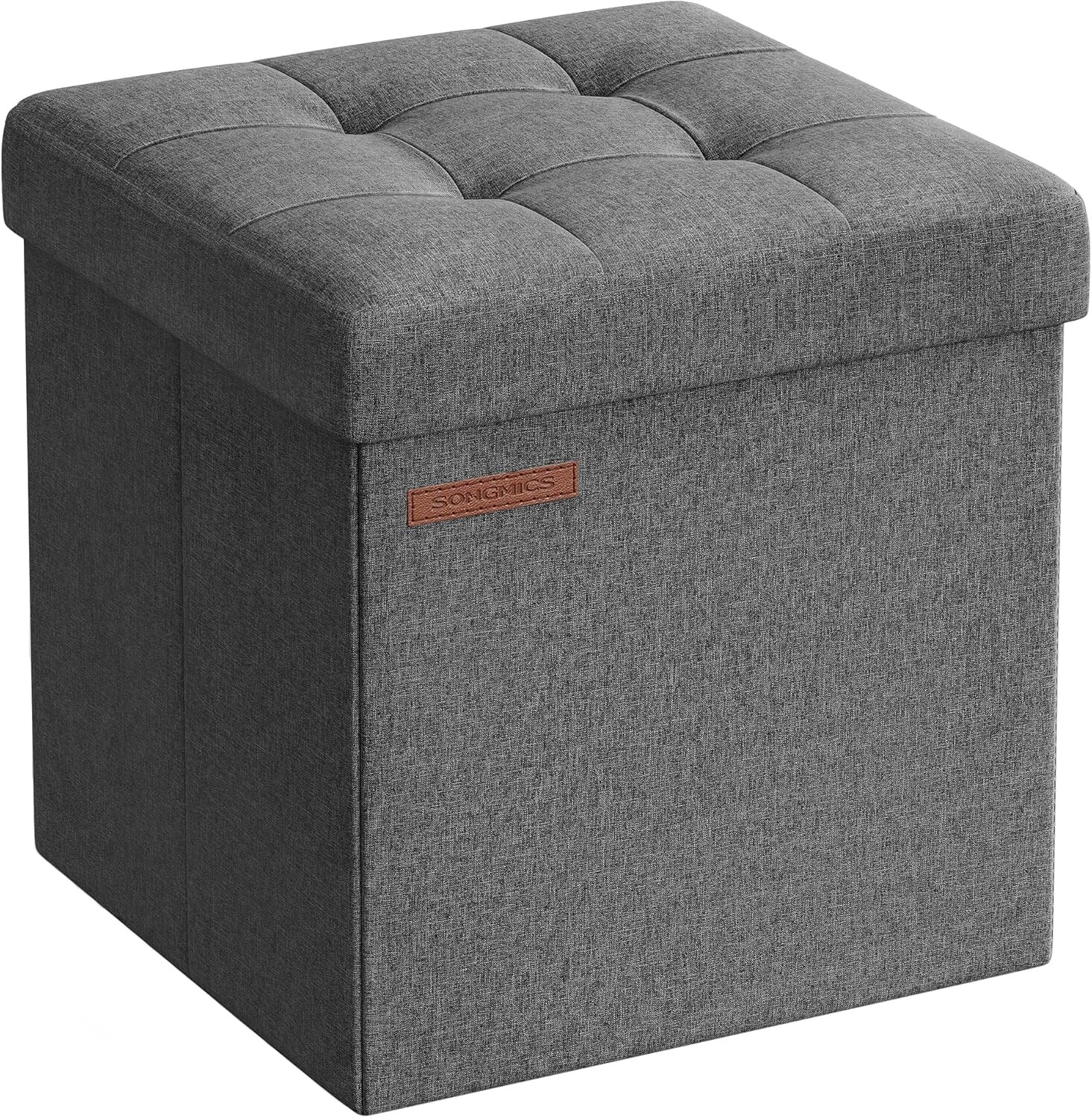 Taburet s úložným prostorem Nestro 30 cm šedý
