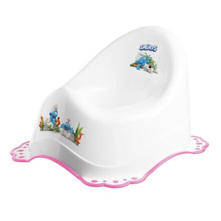 Maltex Nočník s protišmykom The Smurfs - biela/ružová