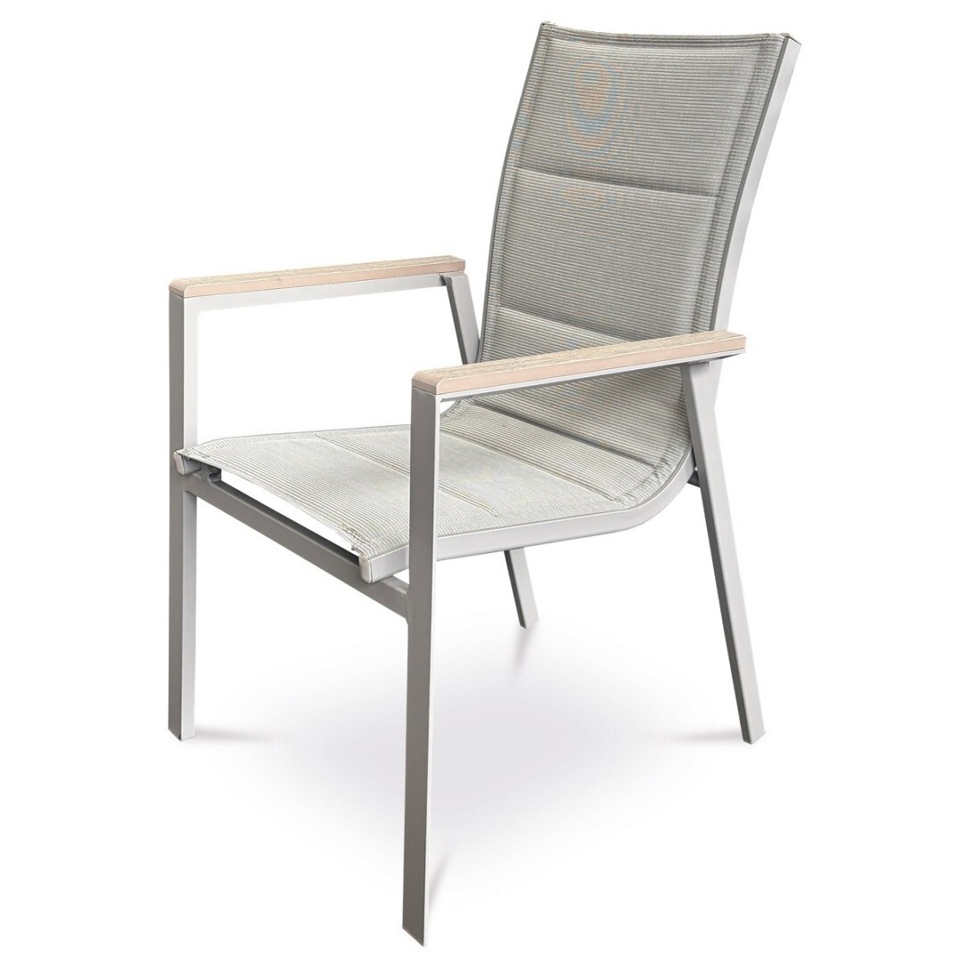 Autronic ZÁHRADNÁ STOLIČKA s penovou výplňou - šedá