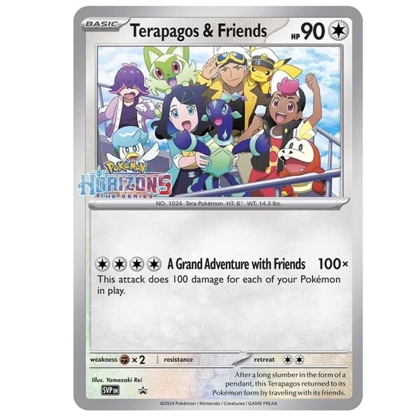 Pokemon karta Horizons Terapagos & Friends Oversized PKM DARCEK 3