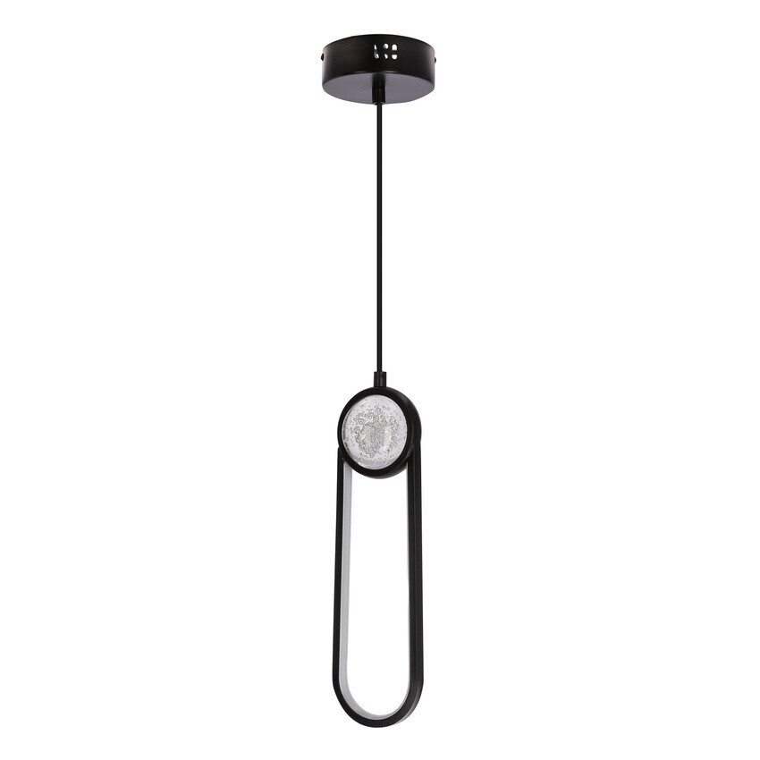Závesná lampa LACRIMA čierna 10cm 15W LED 3000K biely kryt
