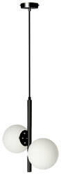 Závesná lampa Duo čierna 2x15W E14 biele tienidlo