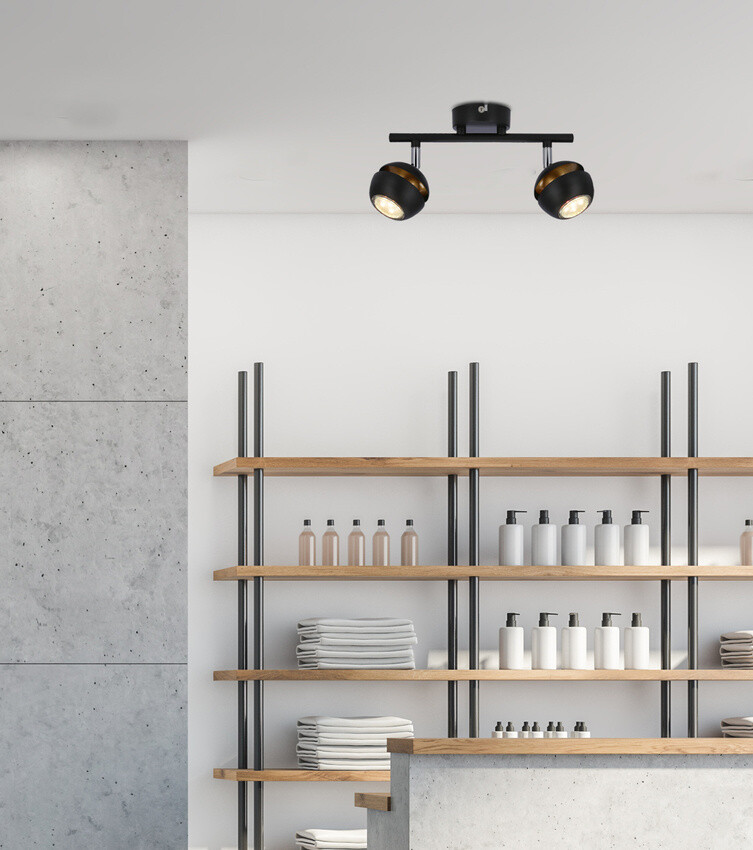 LED pásik Boni 2x3W gu10 čierny