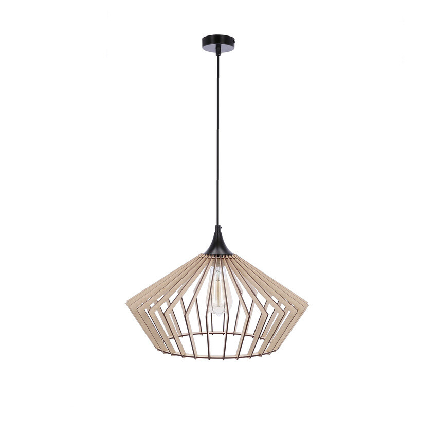 Závesná lampa Eco 3 1x40 e27 Drevené tienidlo
