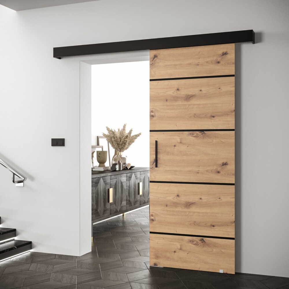 Saldor 90 4 posúvne dvere dub artisan / čierna