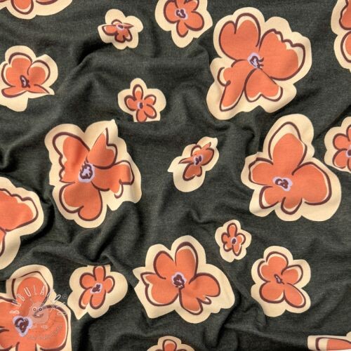 Úplet Flowers anthracite melange II.trieda