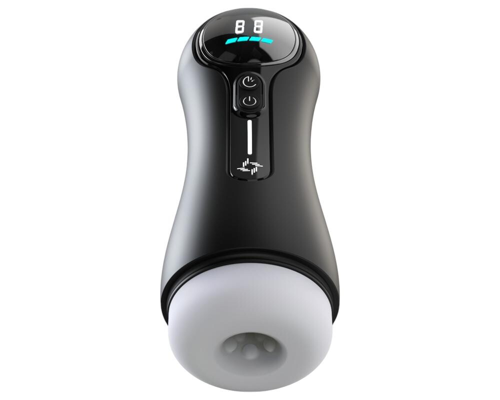 Leopard - čierny sací masturbátor