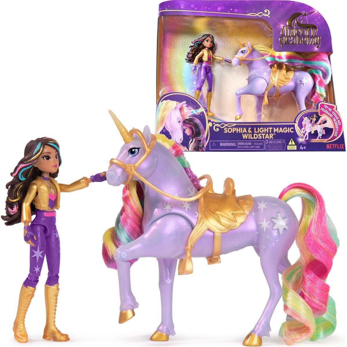 Spin Master Jednorožčia akadémia svetelný jednorožec a figúrka 11 cm Sophia & Wildstar