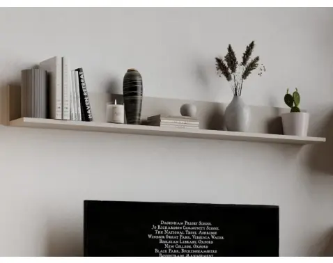 Police na stenu Asko Living,135 cm, béžová kašmír%