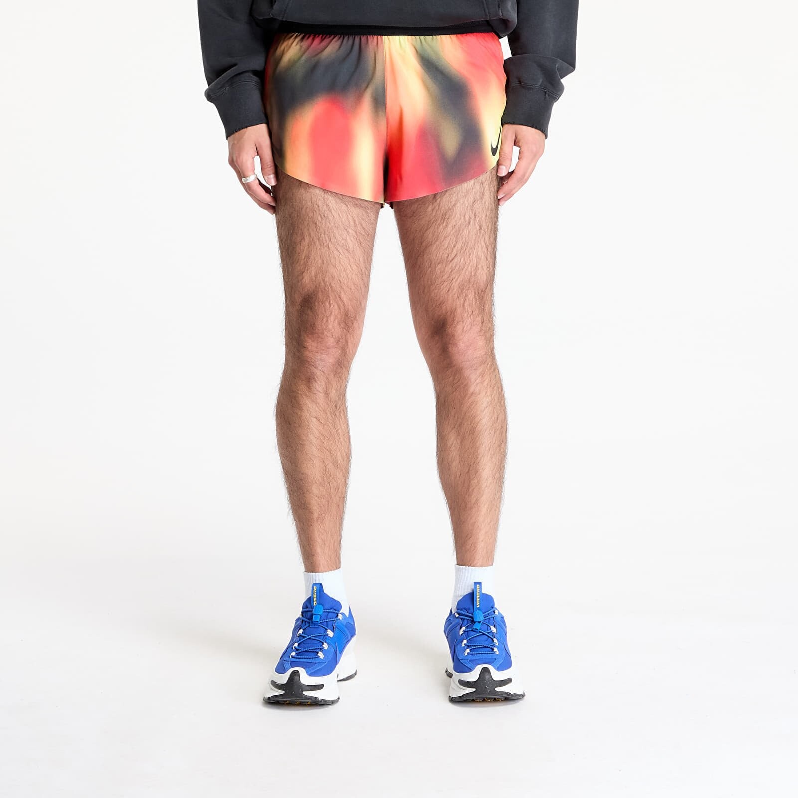 Šortky Nike AeroSwift Elite Entry Men's Dri-FIT ADV Running Shorts Lt Lemon Twist/ Lt Crimson/ Black/ Black L