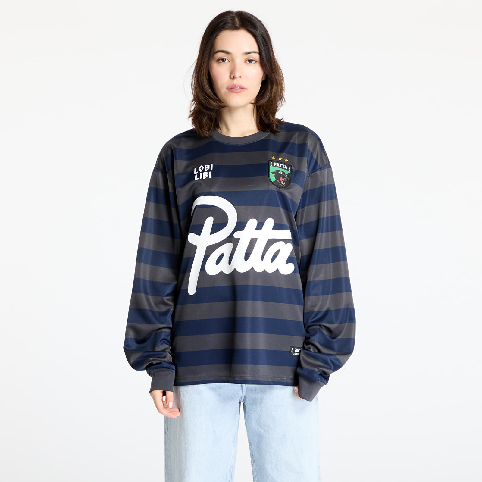 Dres Patta Striped Longsleeve Football Jersey UNISEX Forged Iron XS