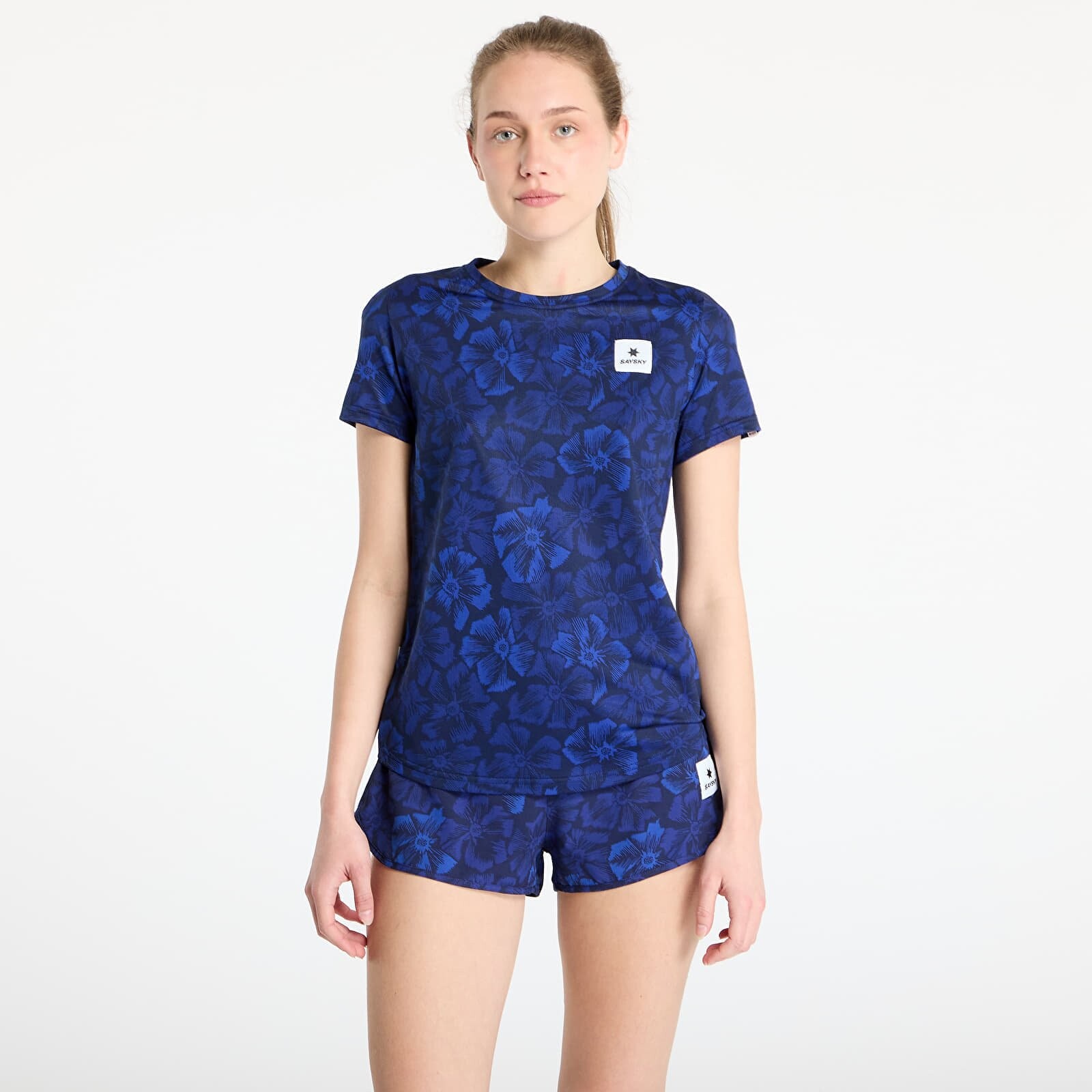 Tričko SAYSKY W Flower Combat T-Shirt Blue AOP XS