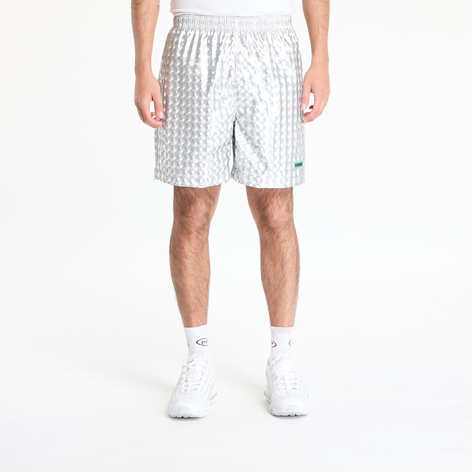 Šortky PLEASURES Pulley Active Shorts Silver S