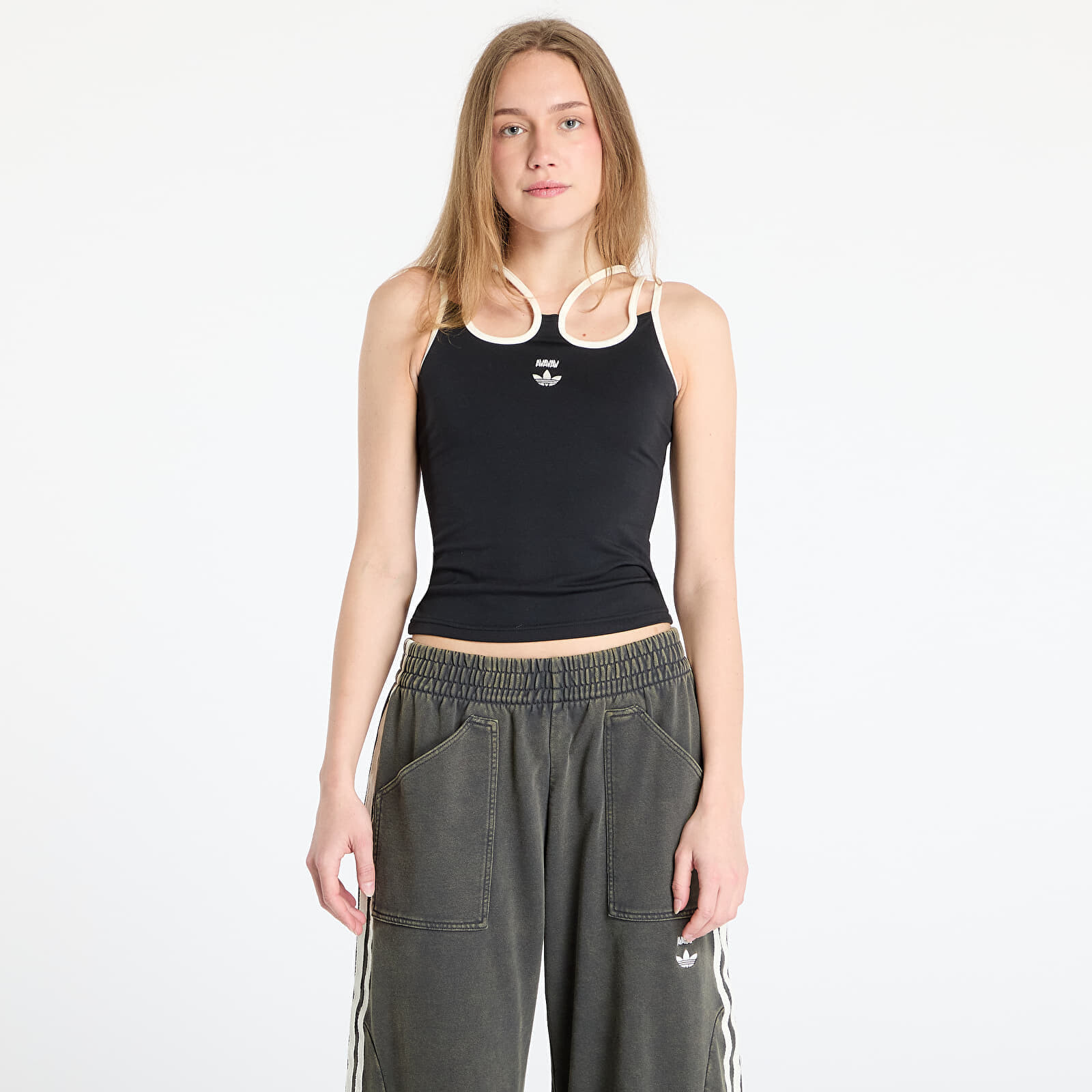 Tielko adidas x Avavav Strap Tank Top Black/ Black XS