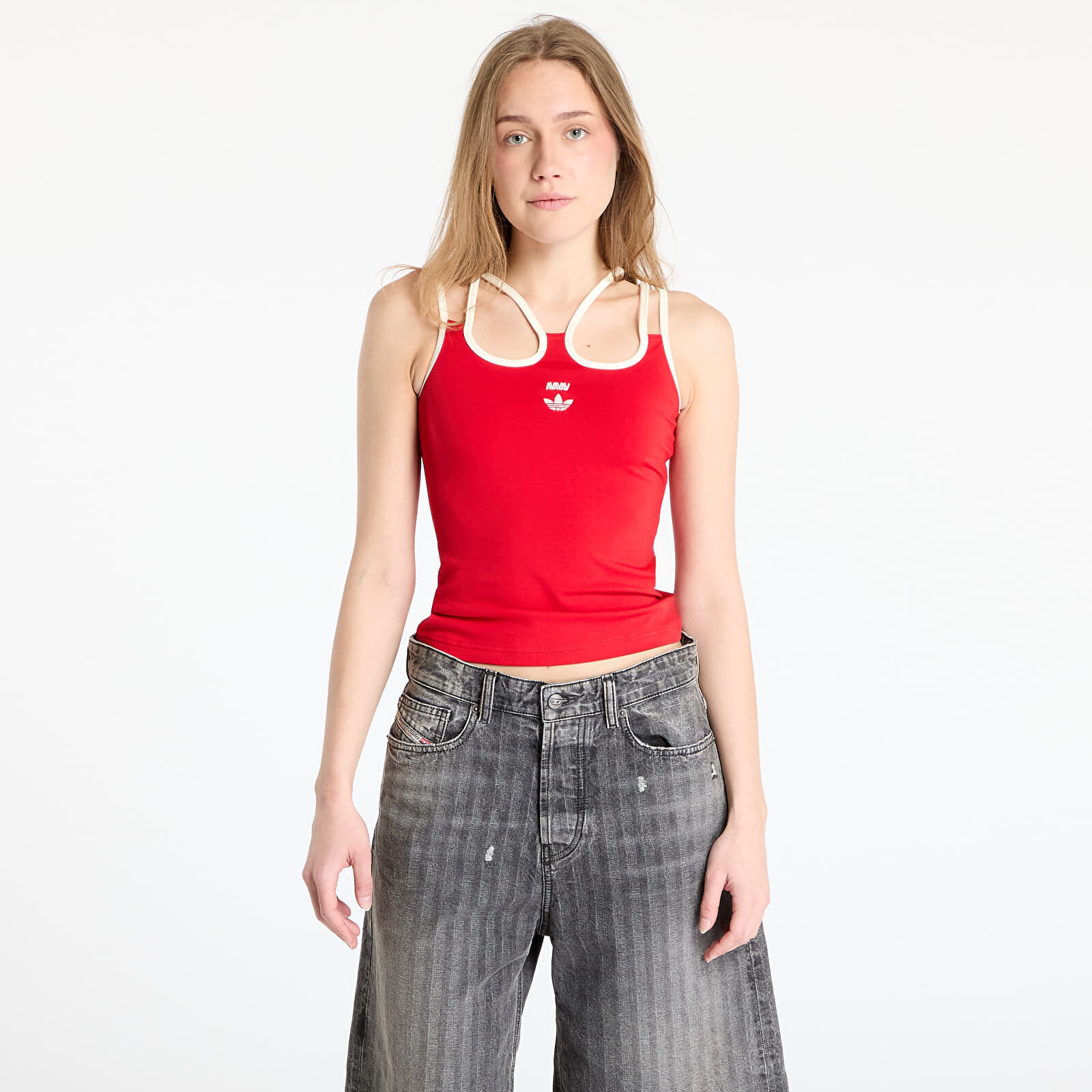 Tielko adidas x Avavav Strap Tank Top Red/ Better Scarlet XS