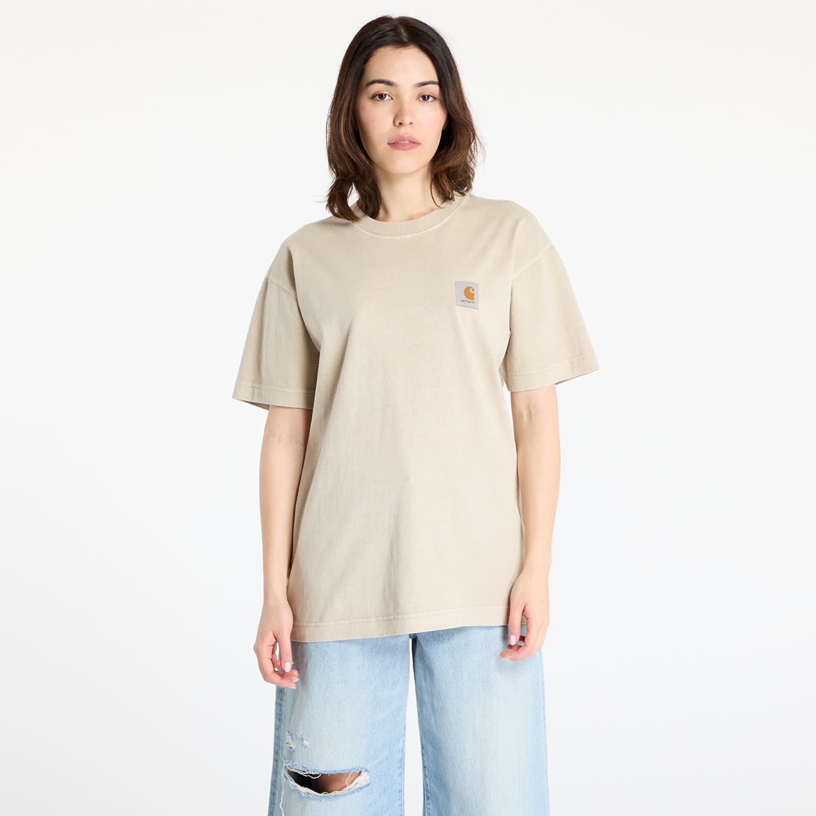 Tričko Carhartt WIP Short Sleeve Nelson T-Shirt UNISEX Fleur De Sel Garment Dyed XS