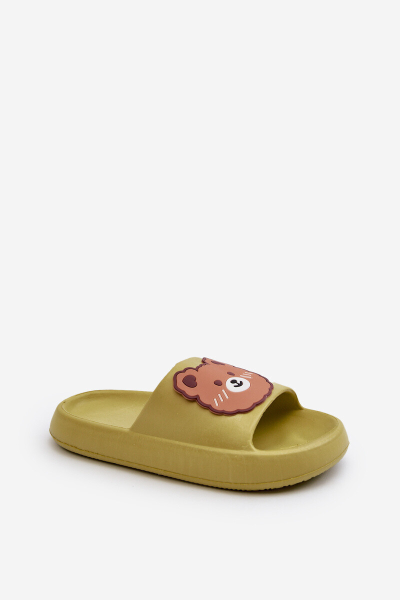 FK1 Detské Ľahké Papuče S Medveďom Zelené Lindeheta