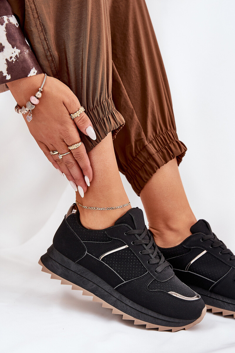 Boto Dámske Športové Topánky Na Platforme Čierne Yandia