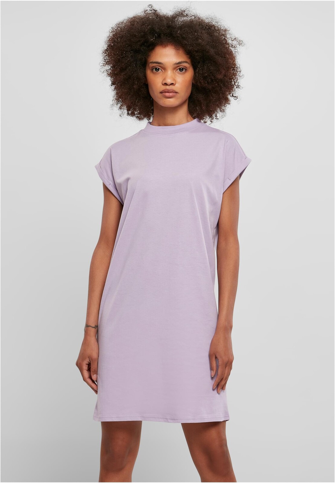 Women's Turtle Extended Shoulder lilac dress