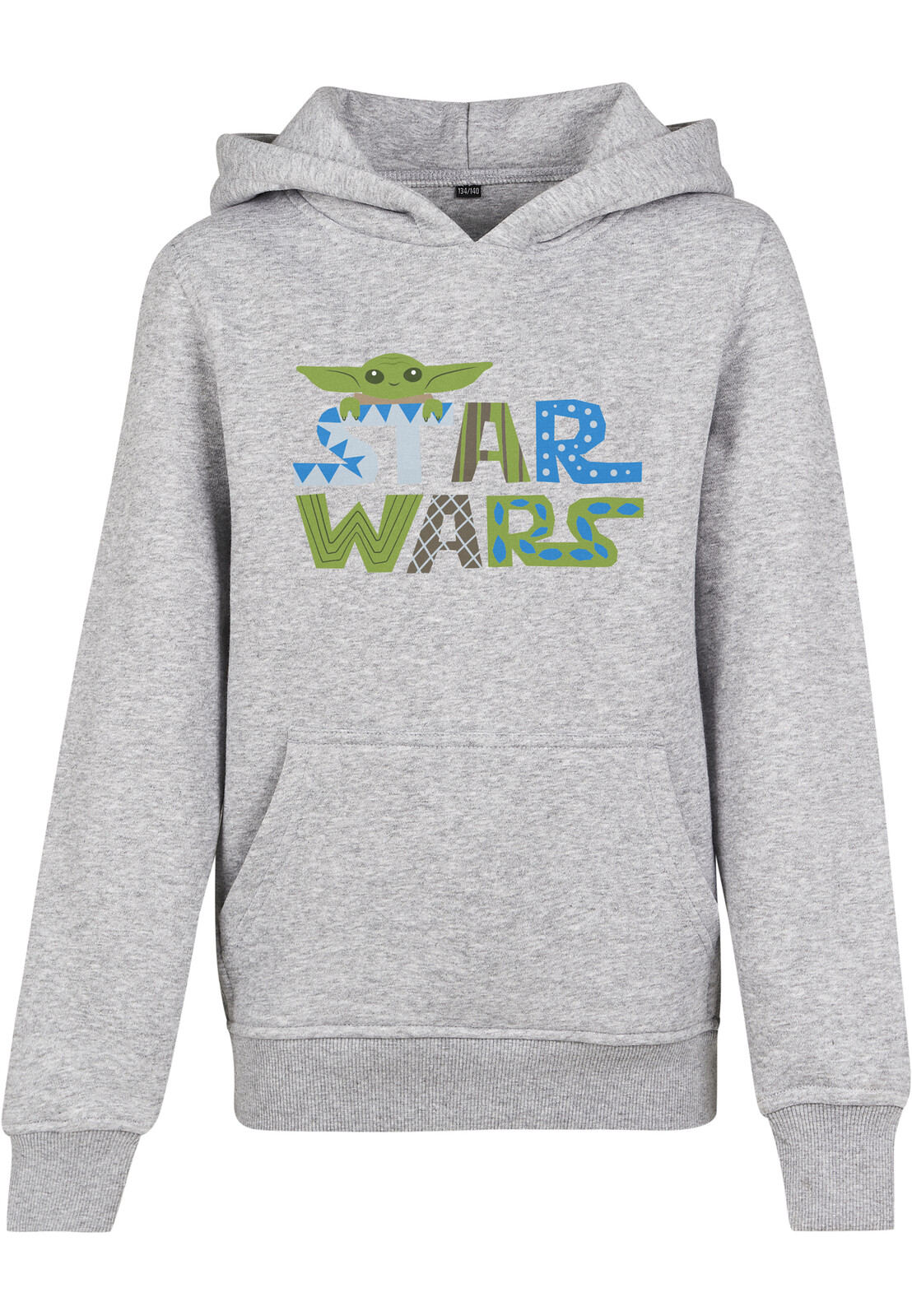 Children's colorful Star Wars logo with a heather gray hood