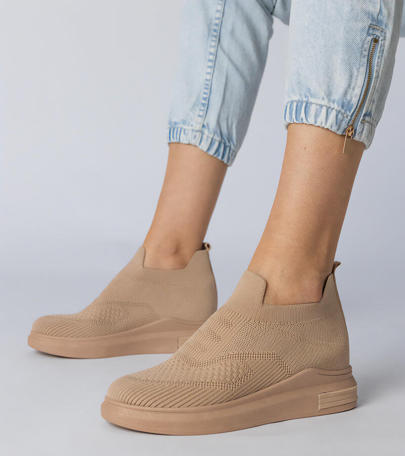 D/CEO Slip-on sock sneakers in navy blue Merinsa